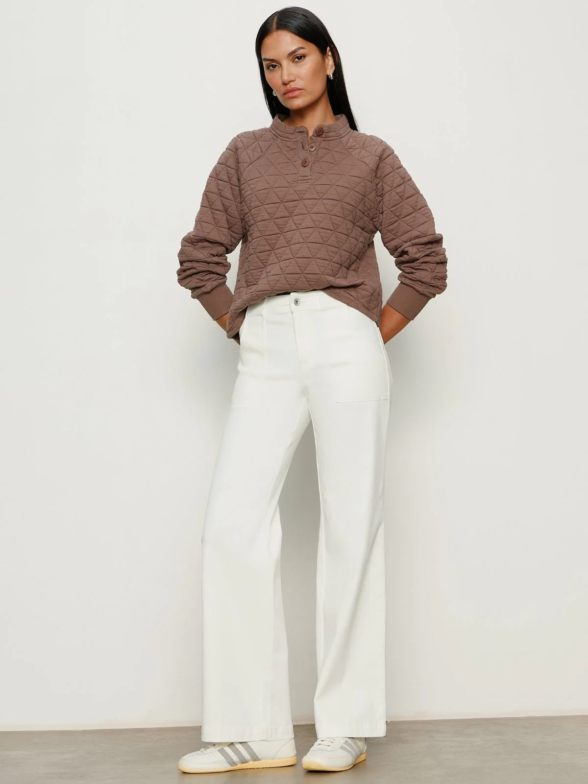 Quilted Button Popover Morel - Image 2