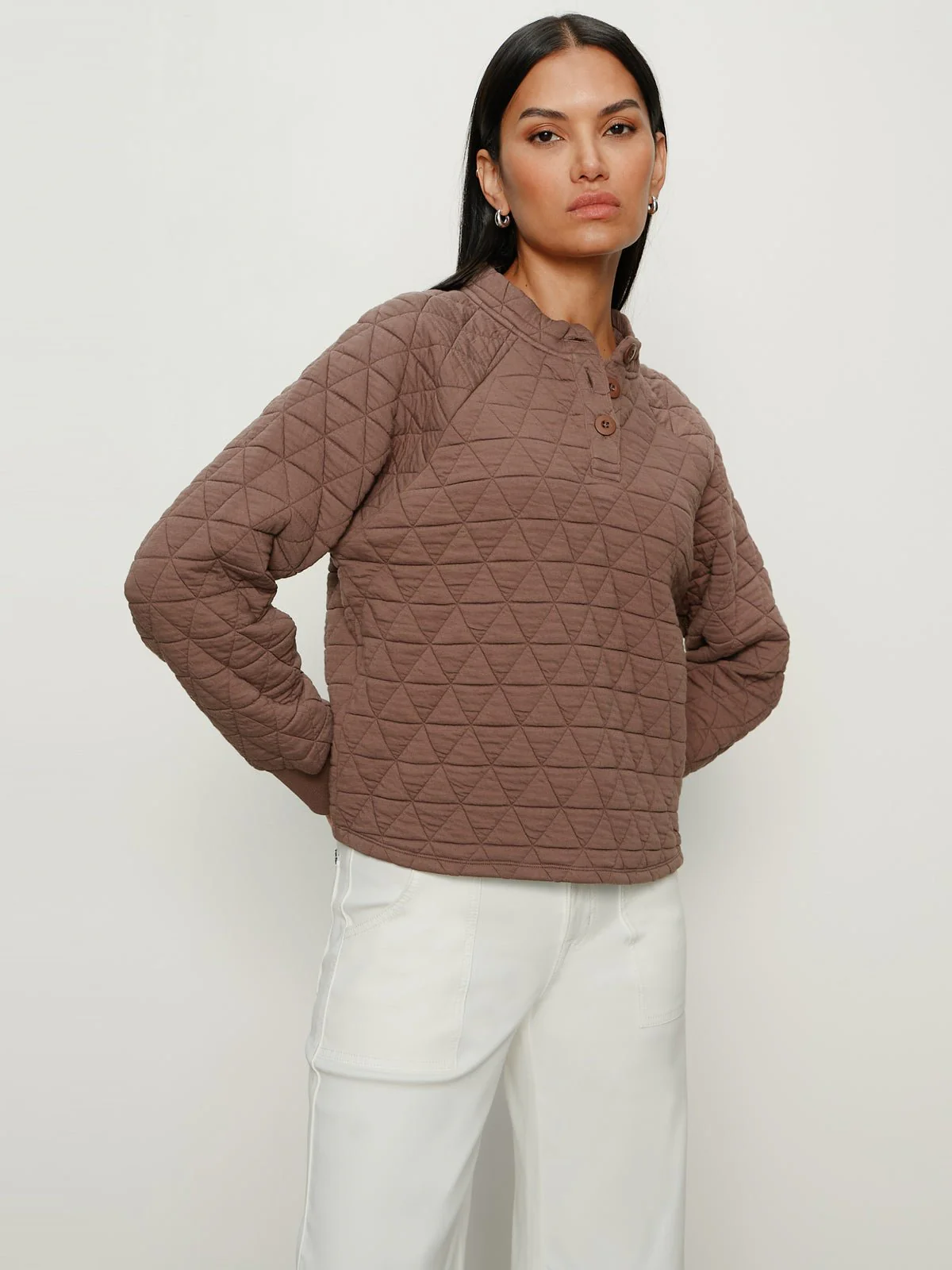 Quilted Button Popover Morel - Image 4