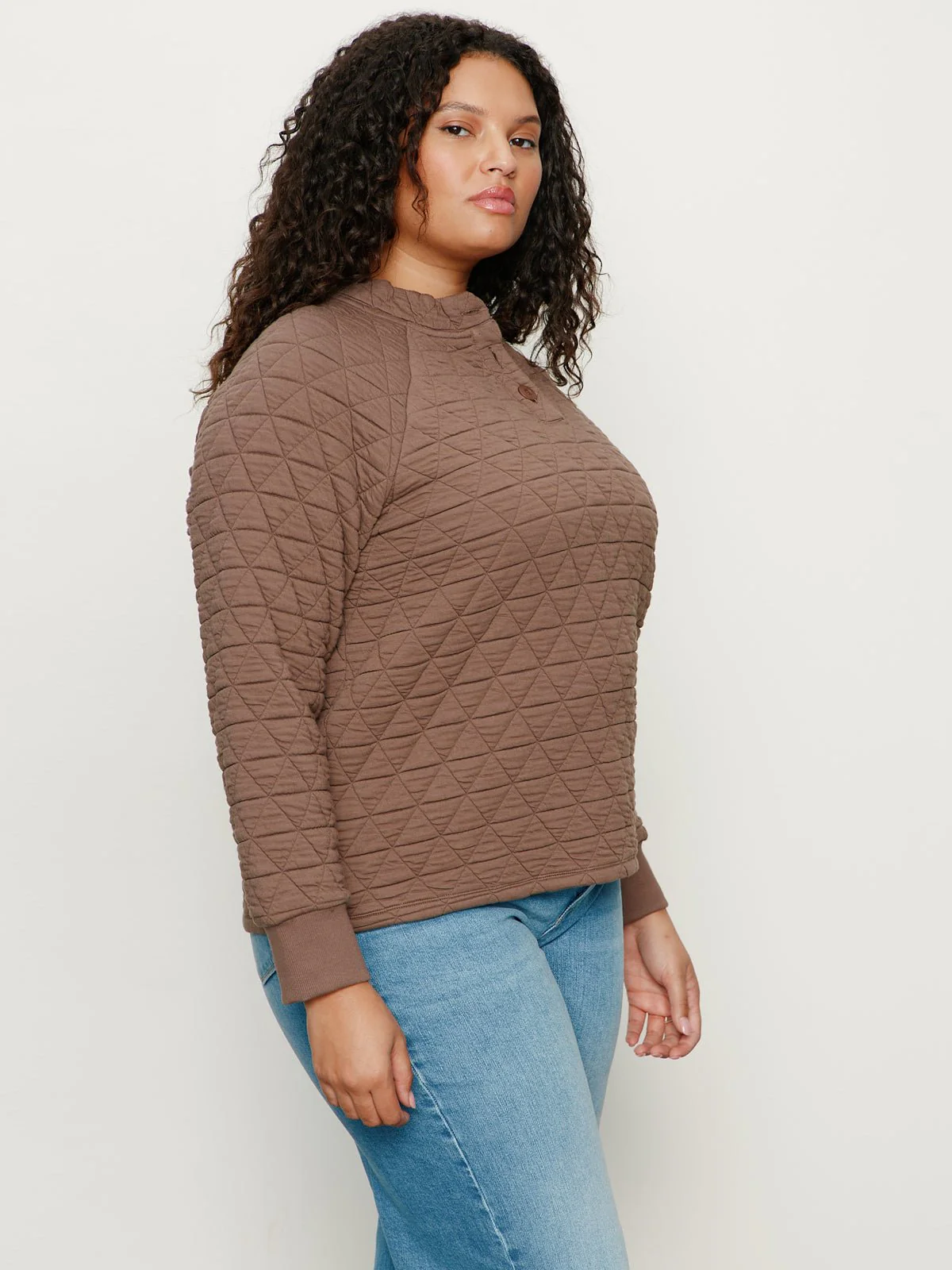 Quilted Button Popover Morel Extended Sizing - Image 3