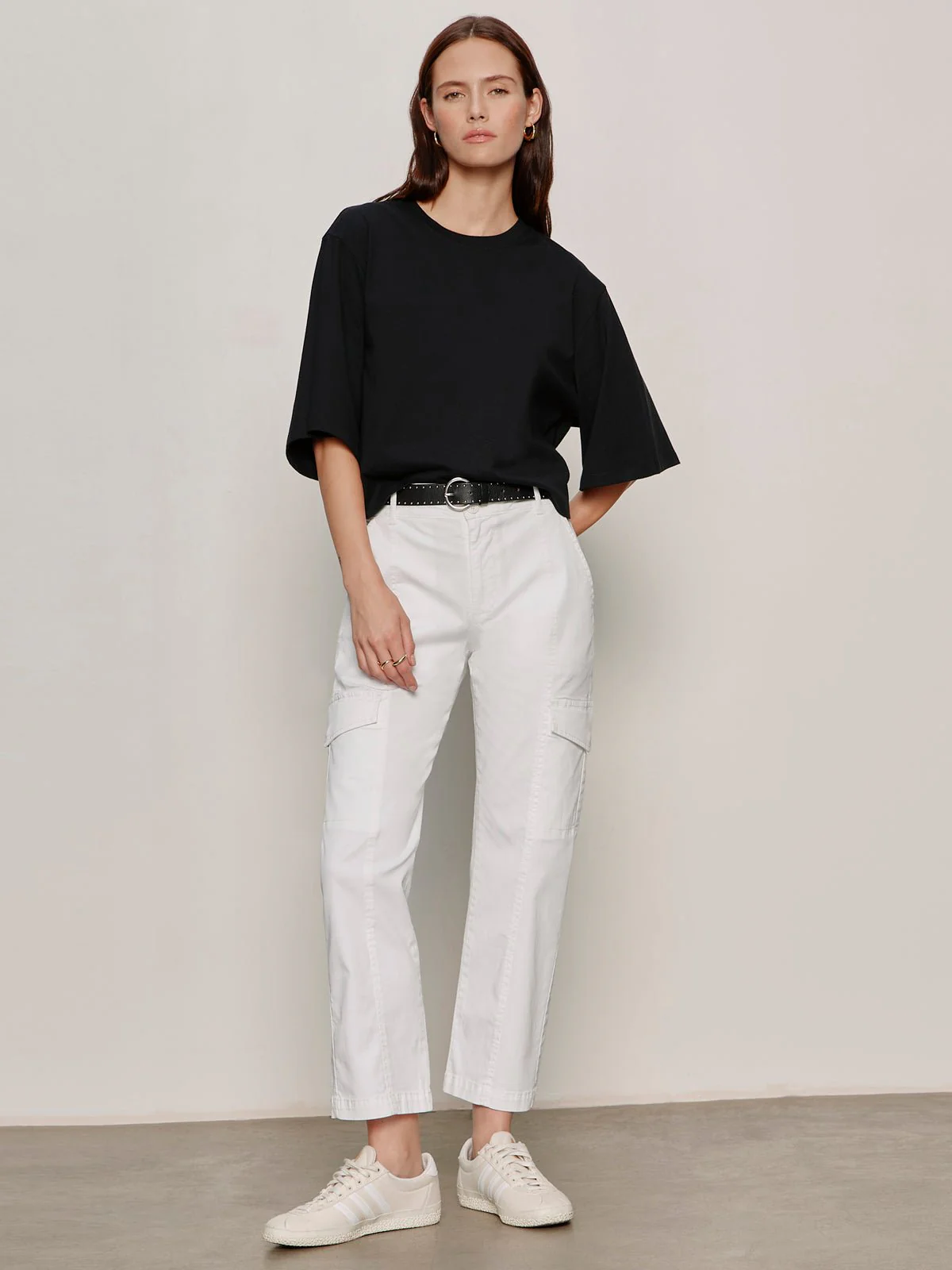 Rebel Straight Crop Pant Chalk - Image 4