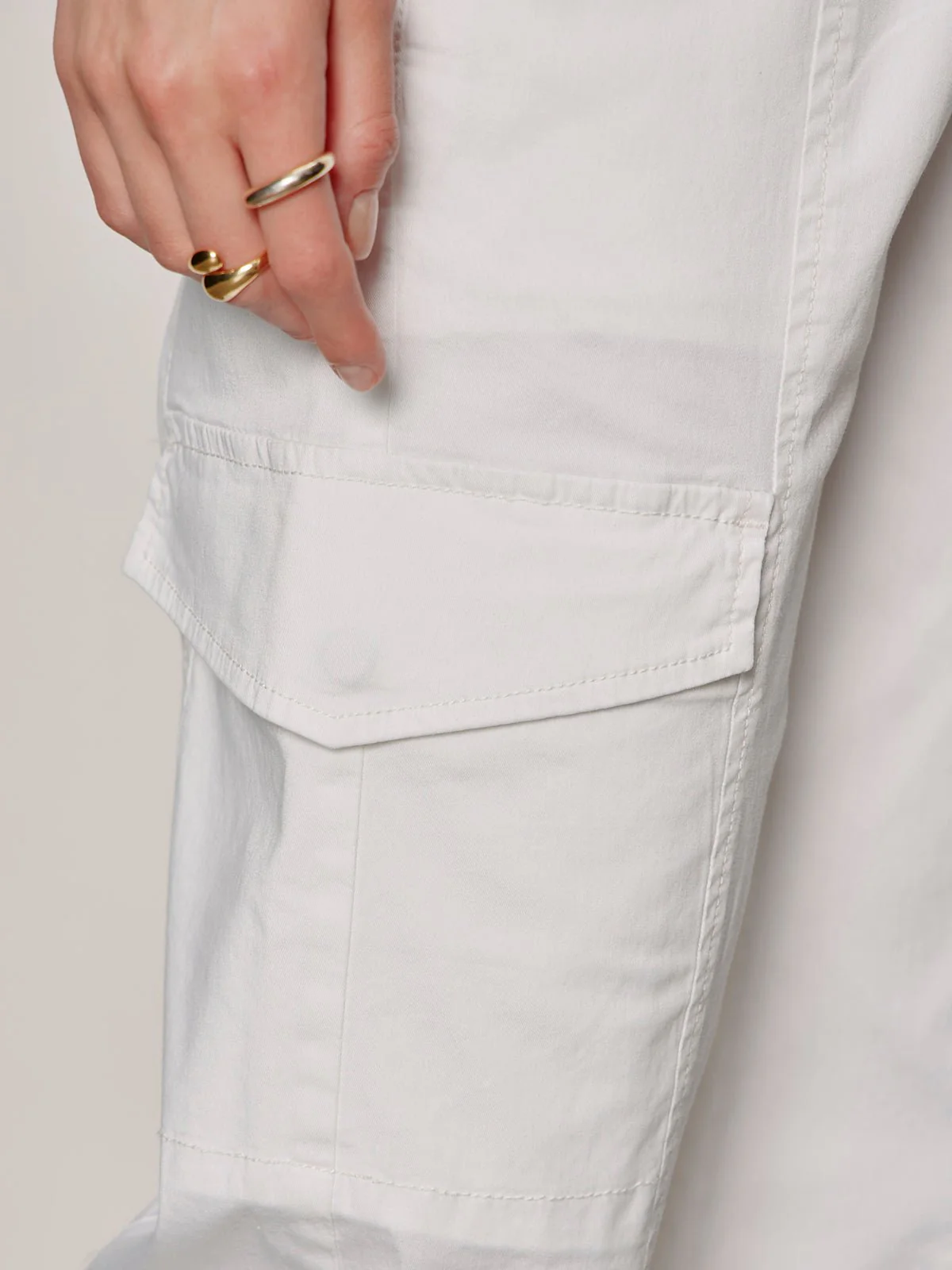 Rebel Straight Crop Pant Chalk - Image 5