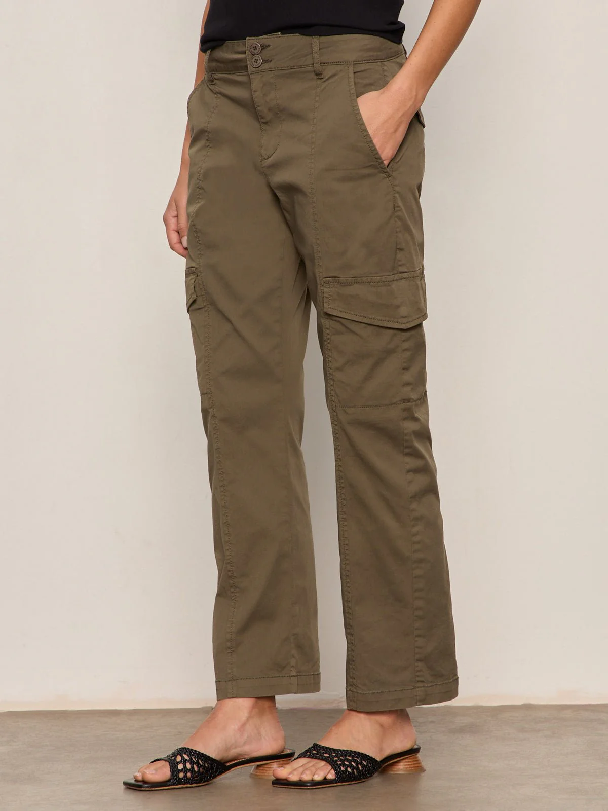 Rebel Straight Crop Pant Fatigue - Image 2