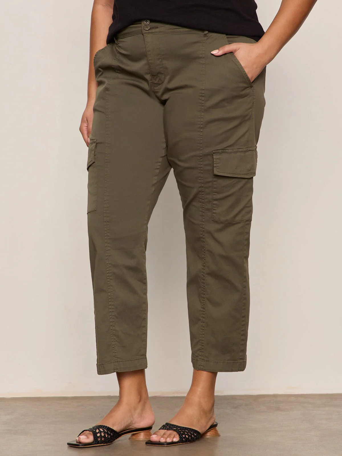 Rebel Straight Crop Pant Fatigue Extended Sizing - Image 2