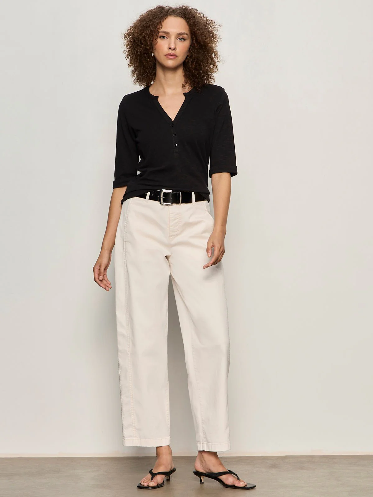 Rolled Sleeve Tee Black - Image 6