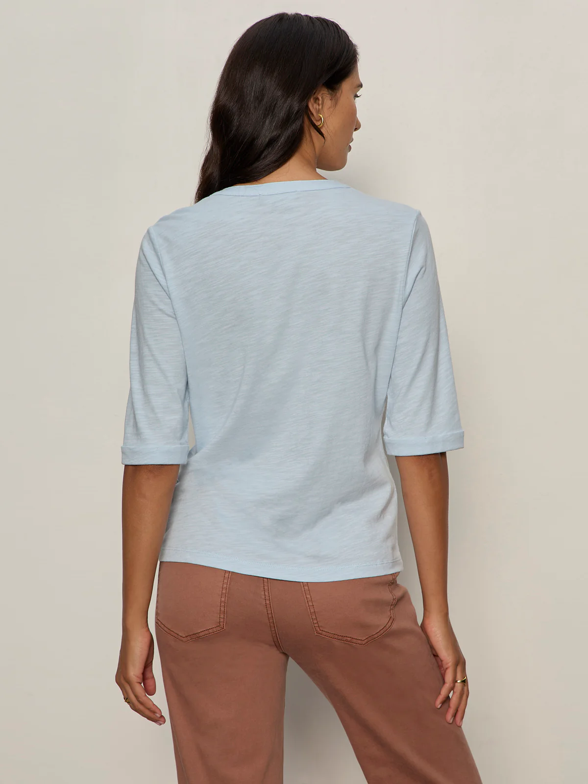 Rolled Sleeve Tee Blue Aura - Image 2