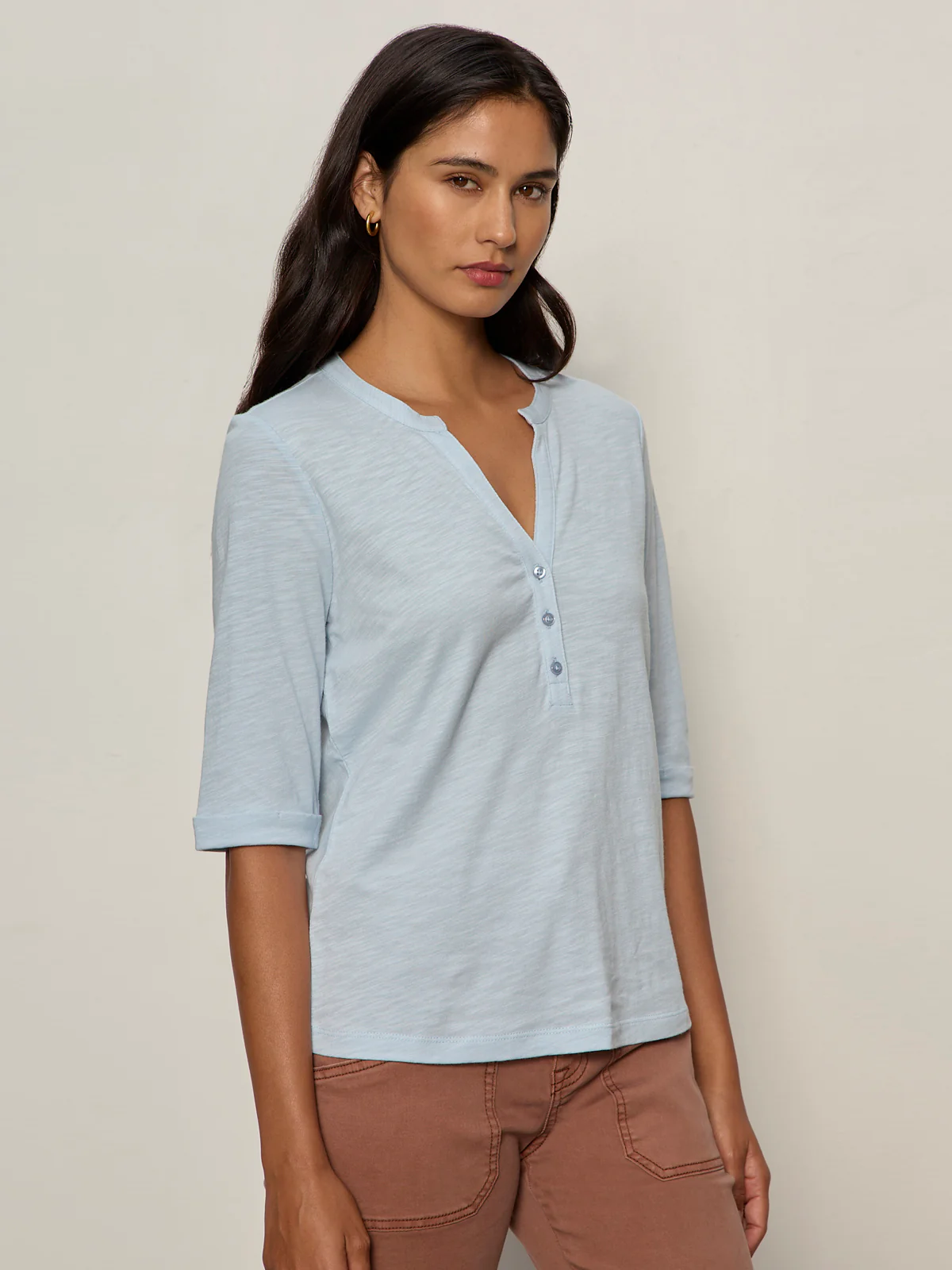 Rolled Sleeve Tee Blue Aura - Image 3