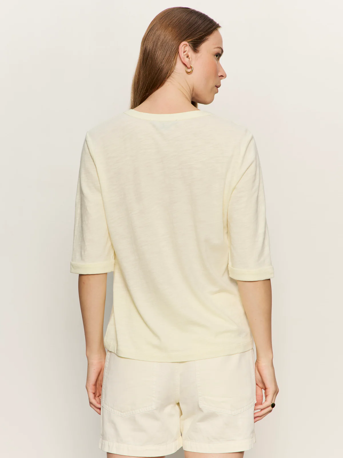 Rolled Sleeve Tee Lemon Drop - Image 2