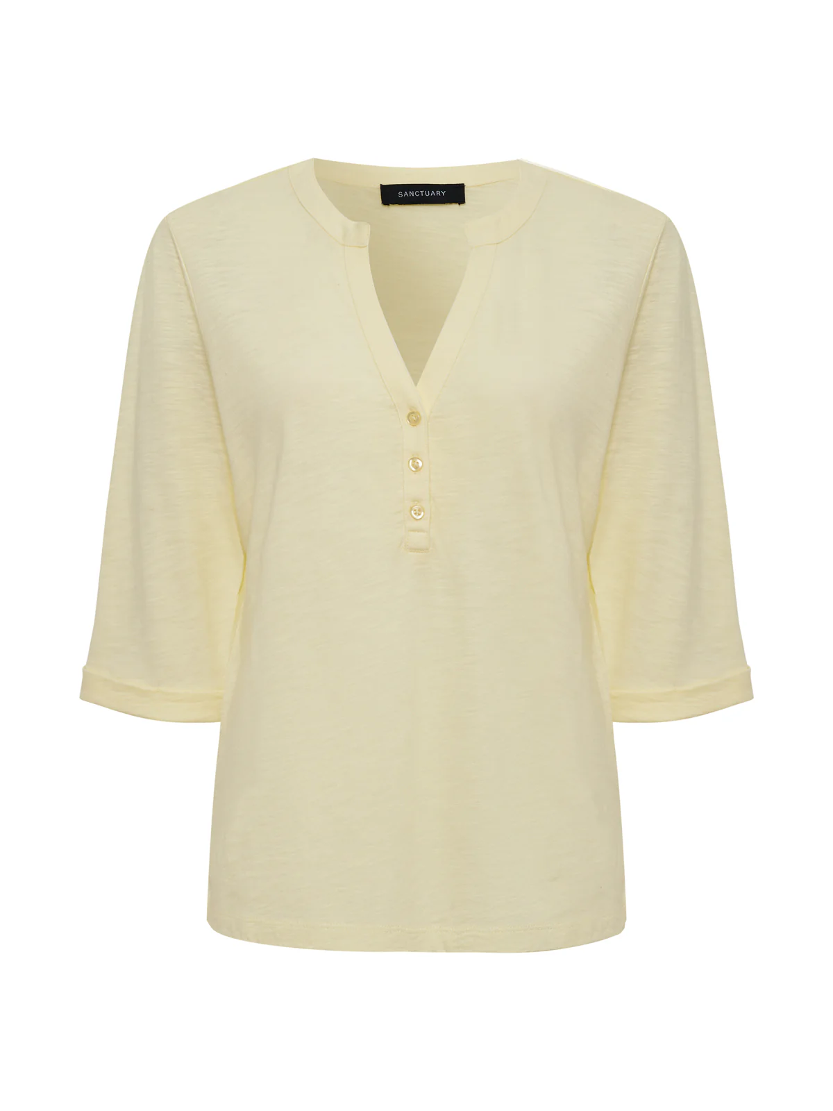 Rolled Sleeve Tee Lemon Drop - Image 6