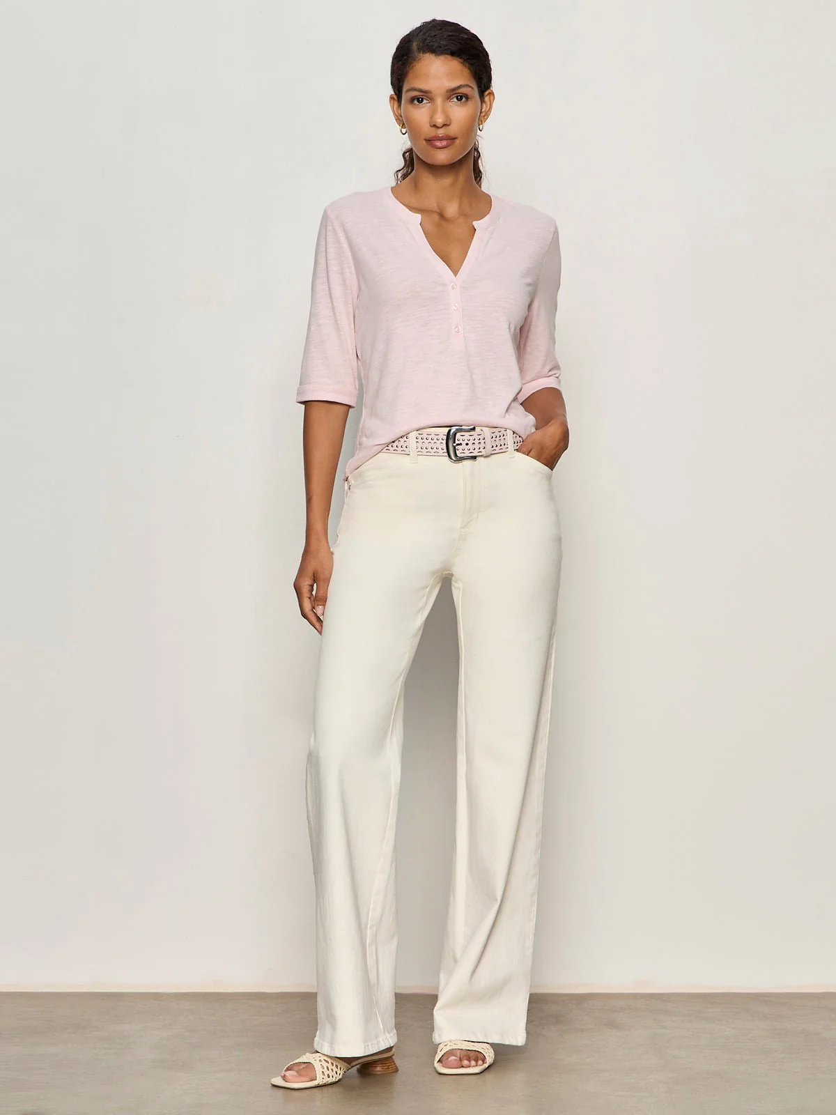 Rolled Sleeve Tee Oxygen Pink - Image 5