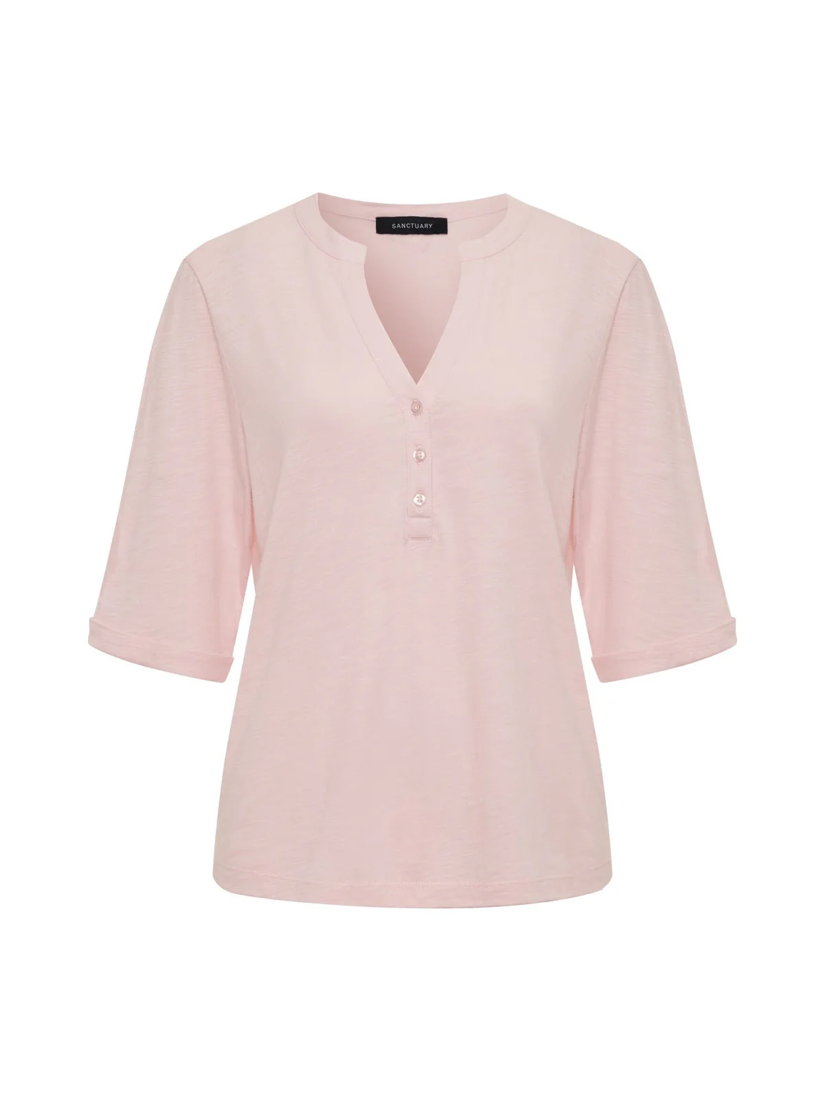 Rolled Sleeve Tee Oxygen Pink - Image 6