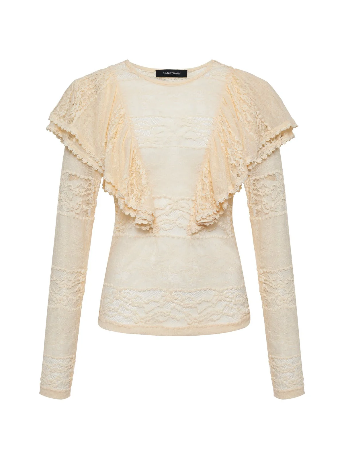Ruffle Lace Tee Vintage Ivory - Image 8