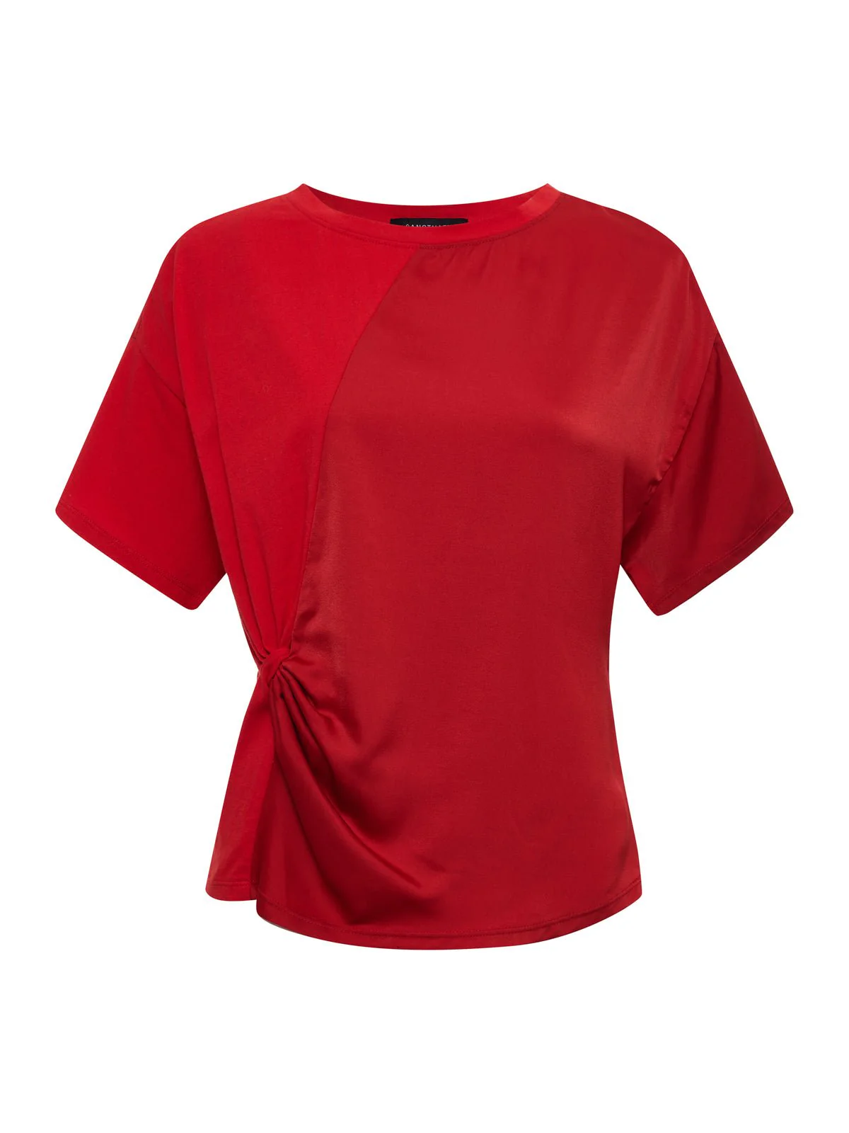Satin Mix Tee Cherry Lacquer - Image 6