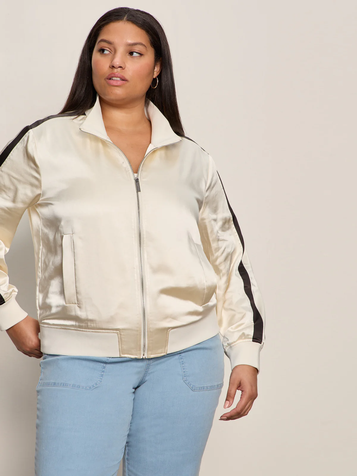 Satin Track Jacket Collagen Extended Sizing