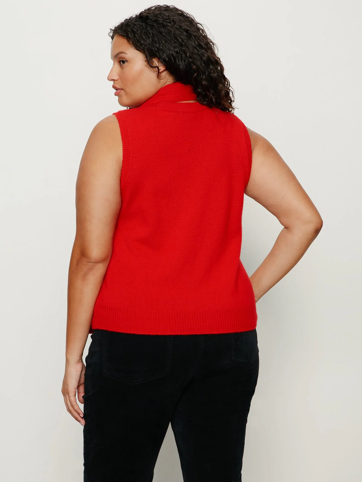 Scarf Sweater Shell Cherry Lacquer Extended Sizing - Image 2