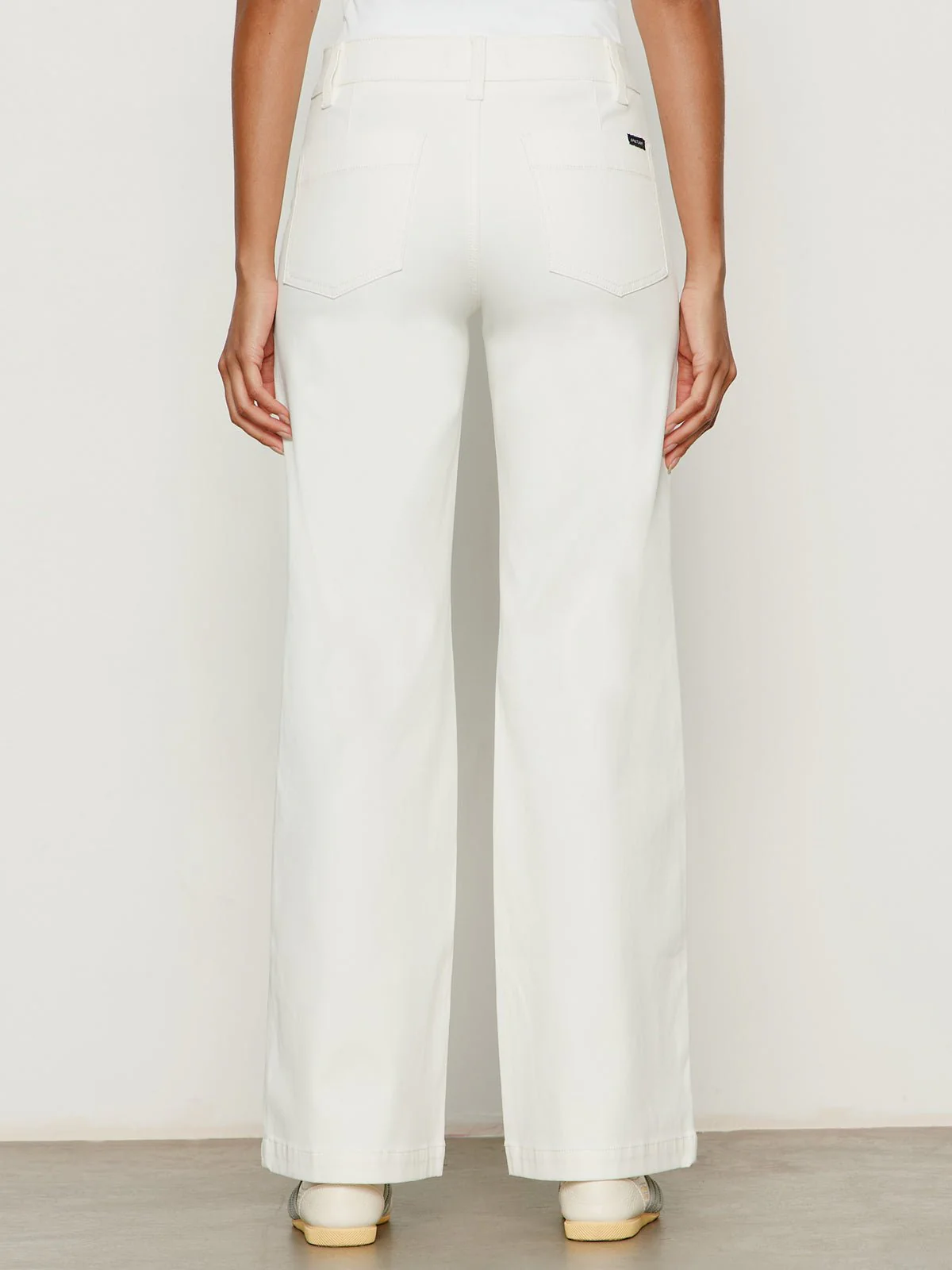 Sculpted Insider Wide Leg Pant Chalk - Image 3
