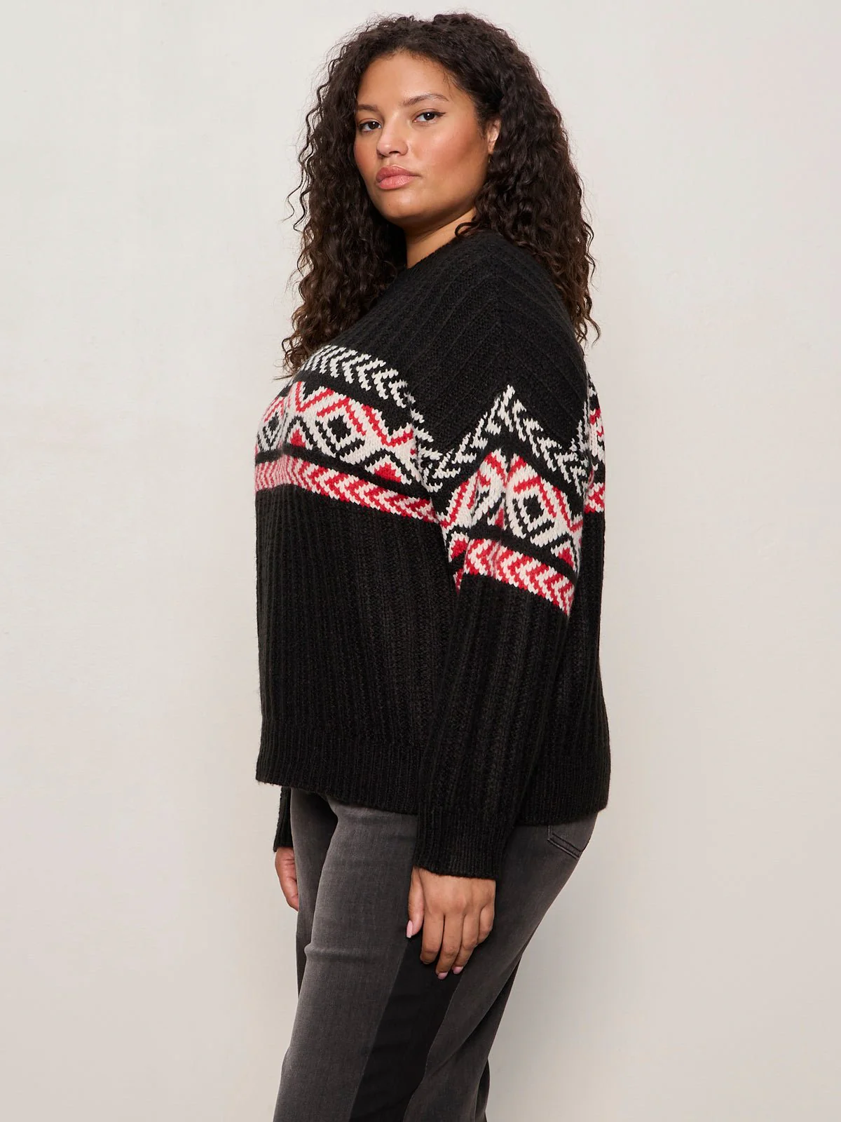 Send It Sweater Black Multi Extended Sizing - Image 4