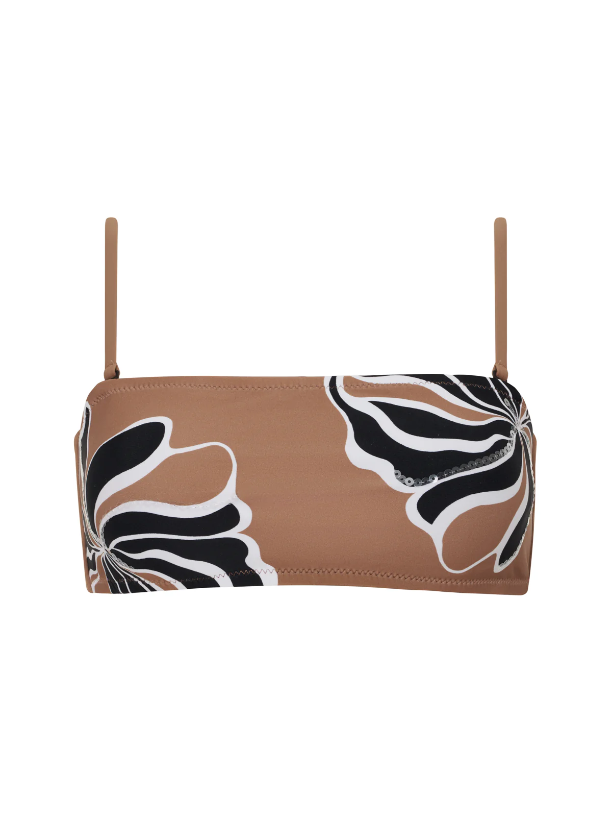 Sequin Bandeau Bikini Top Toasted Coconut - Image 5