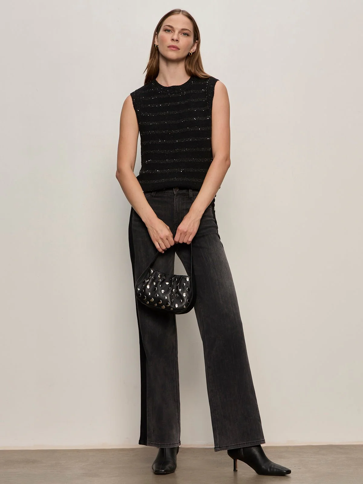 Shine Sweater Shell Black With Black Shine - Image 6