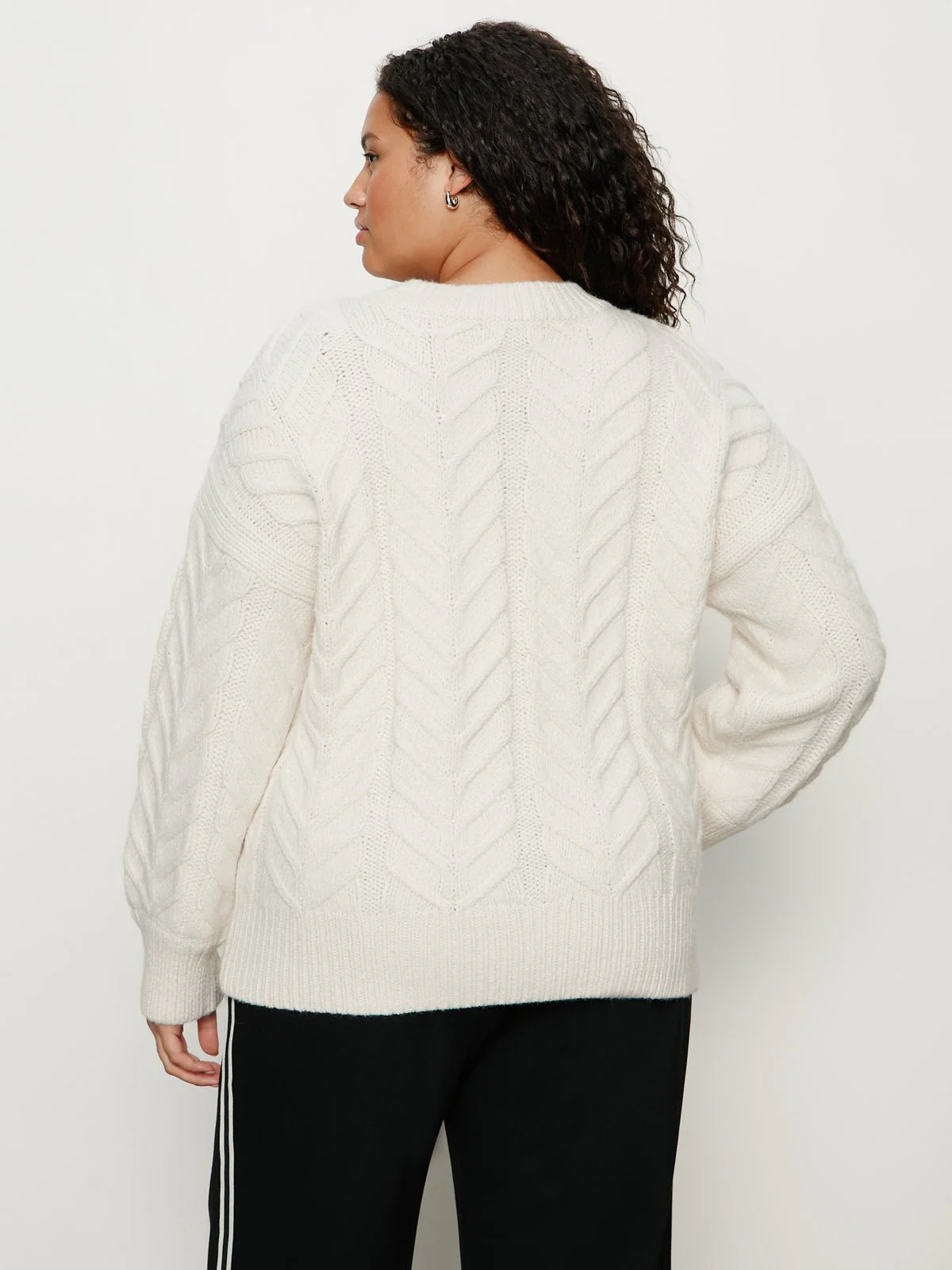 Snow Bunny Statement Sweater Chalk Extended Sizing - Image 2