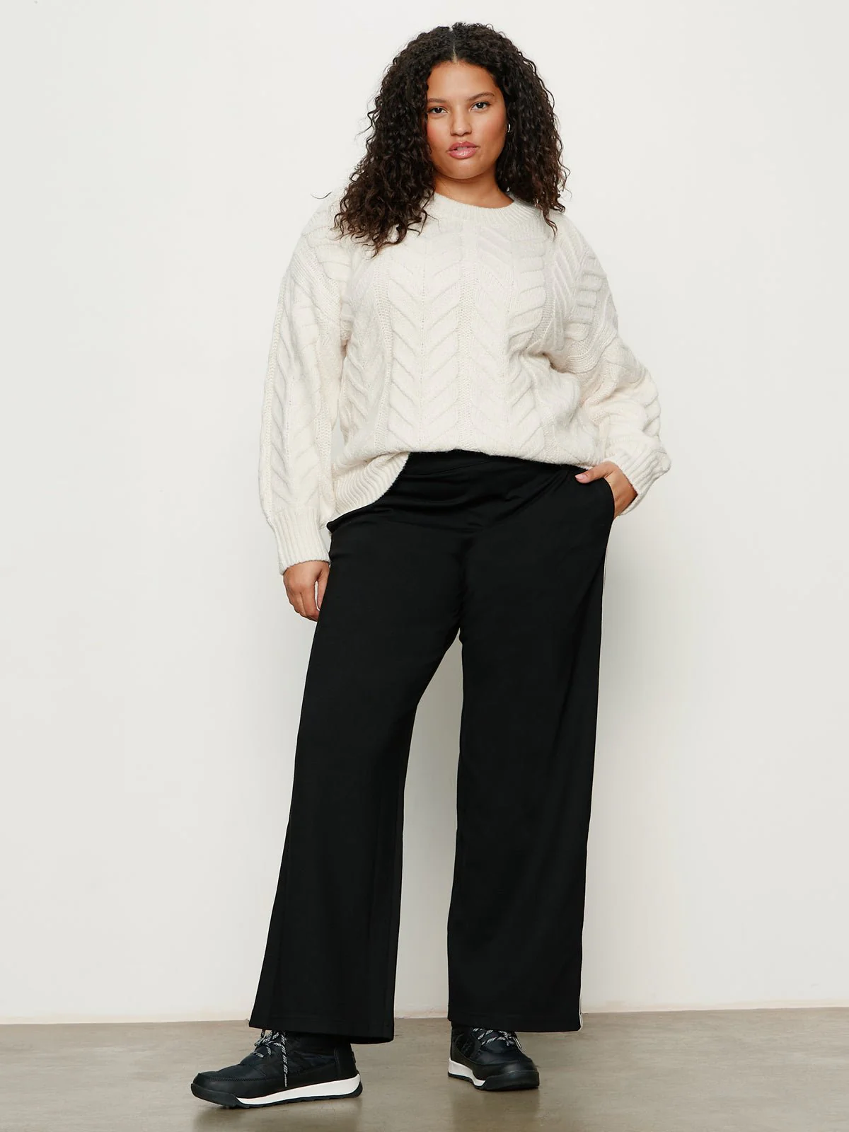 Snow Bunny Statement Sweater Chalk Extended Sizing - Image 3