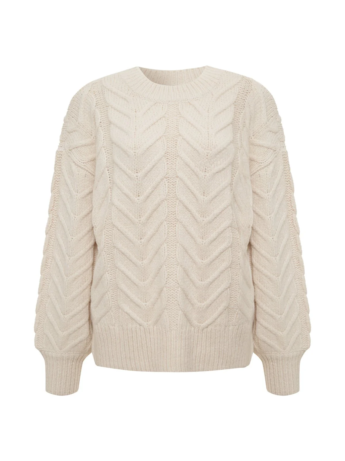 Snow Bunny Statement Sweater Chalk Extended Sizing - Image 7