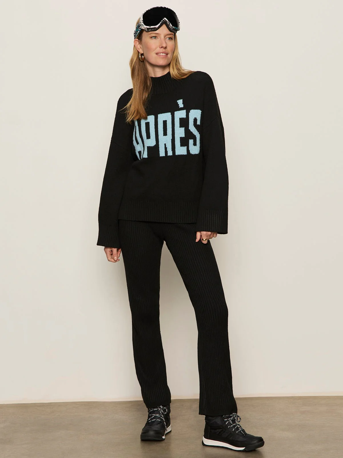So Soft Ribbed Sweater Legging Black - Image 4