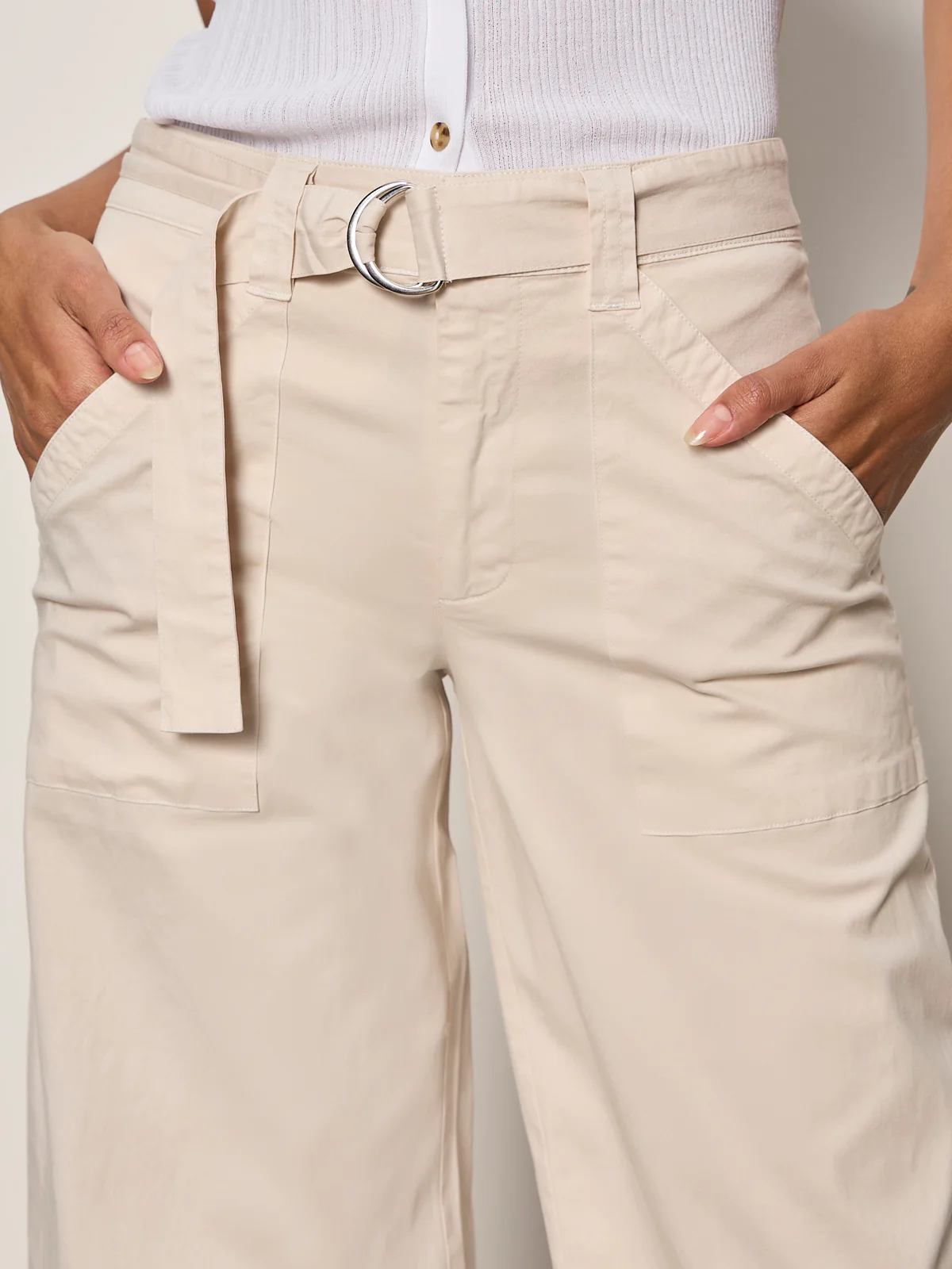 Soft Polished Wide Leg Pant Summer Sand - Image 4