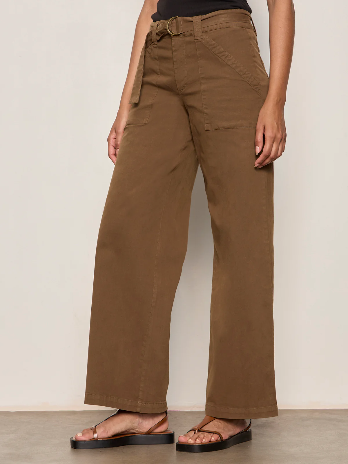 Soft Polished Wide Leg Pant Timber - Image 3