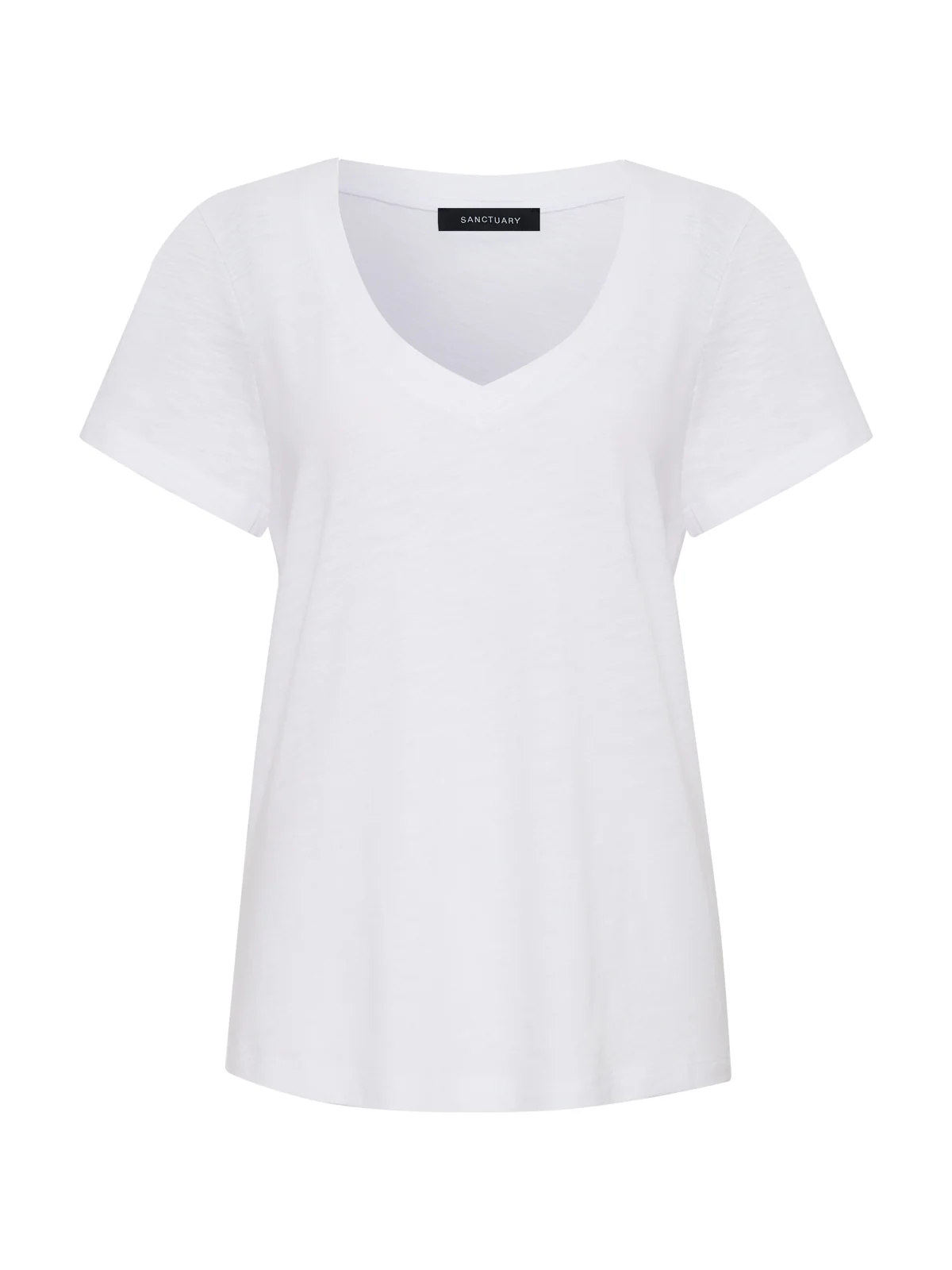 Soft V Neck Tee White - Image 5