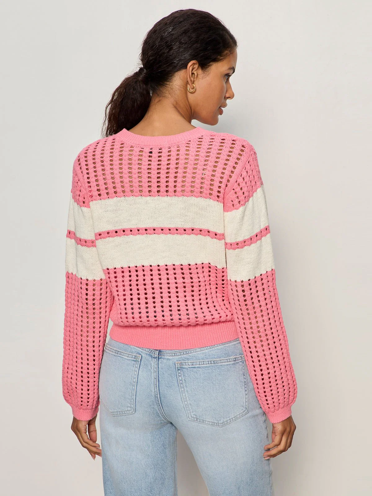 Sporty Openwork Popover Bloom Pink with Collagen Stripe - Image 5