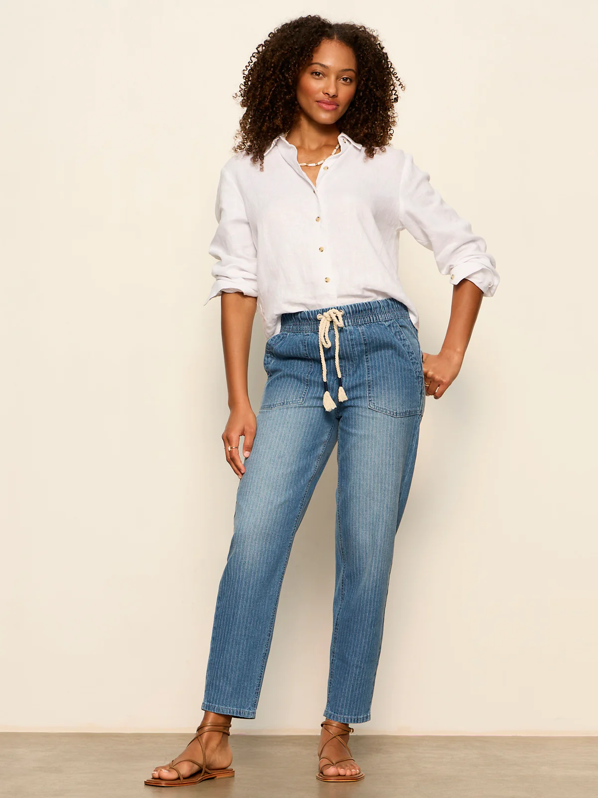 Stella Soft Barrel Jean Railroad Stripe - Image 6