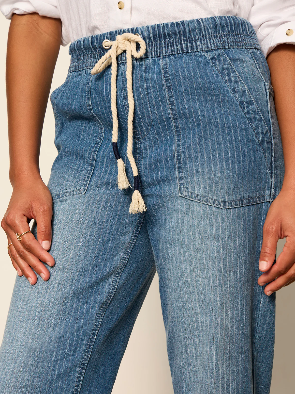 Stella Soft Barrel Jean Railroad Stripe - Image 7