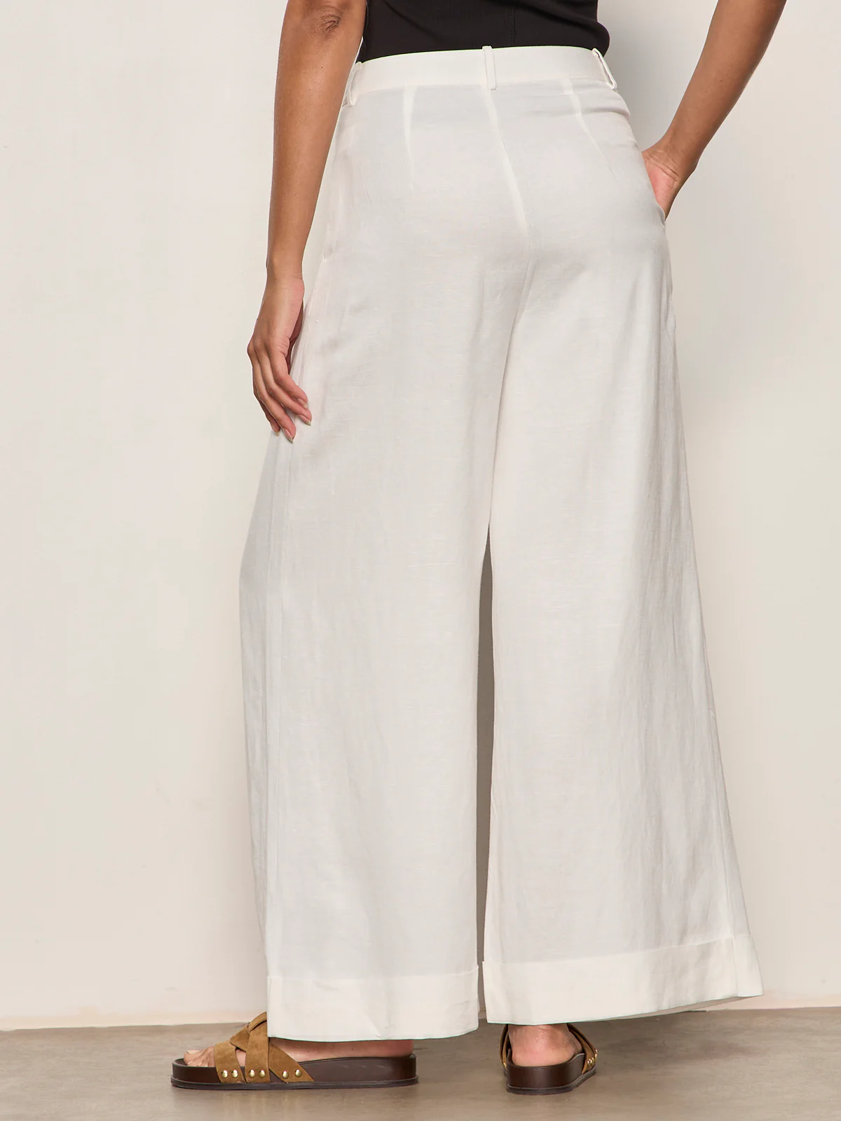 Terrace Linen Pant Chalk - Image 2