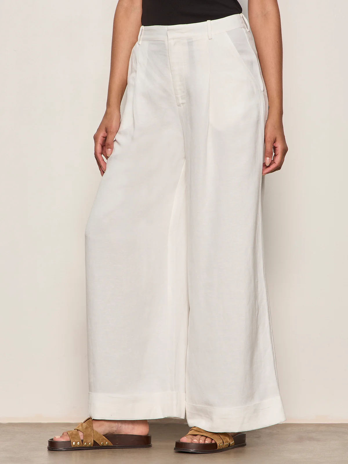 Terrace Linen Pant Chalk - Image 3