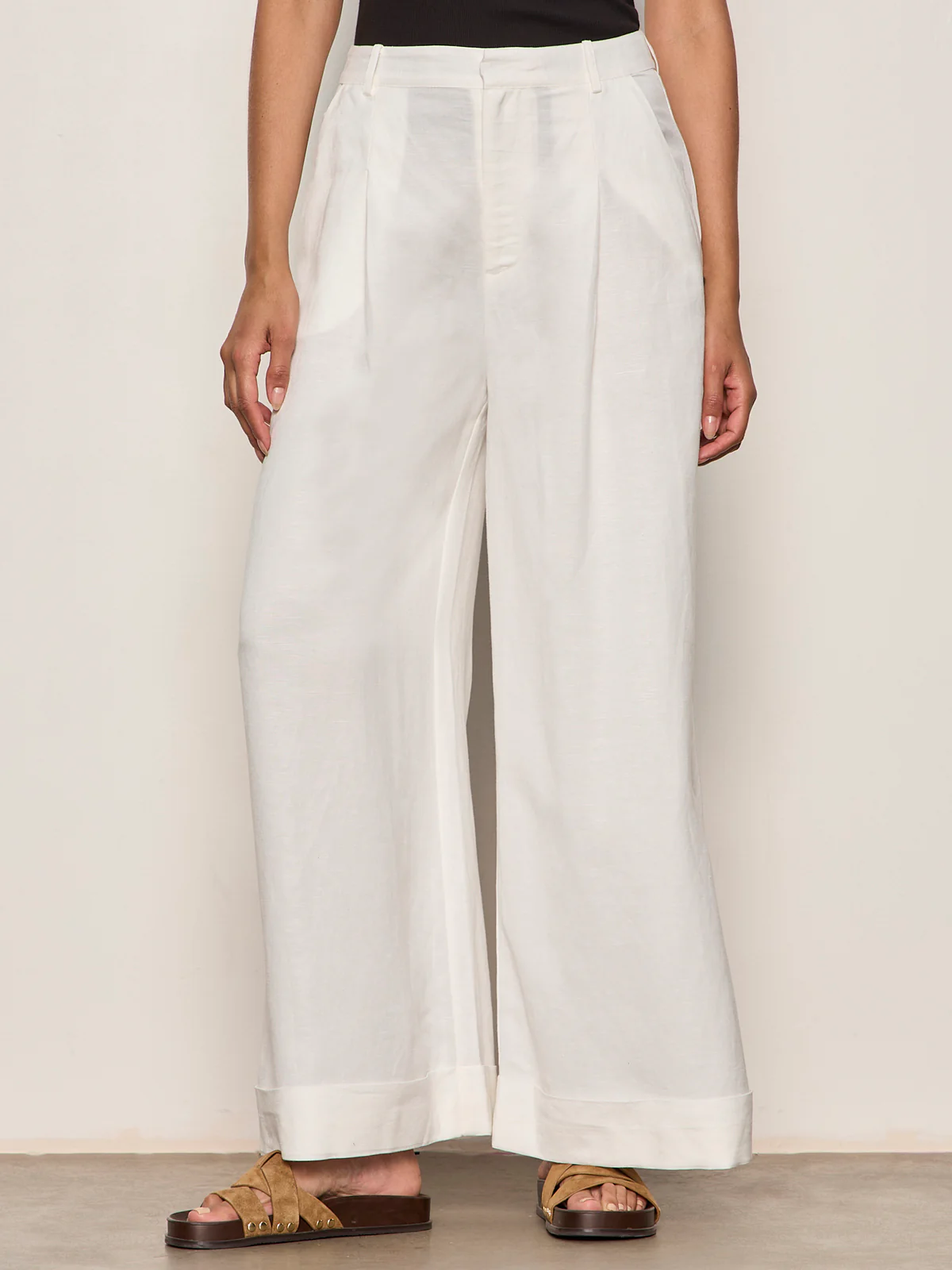 Terrace Linen Pant Chalk - Image 4