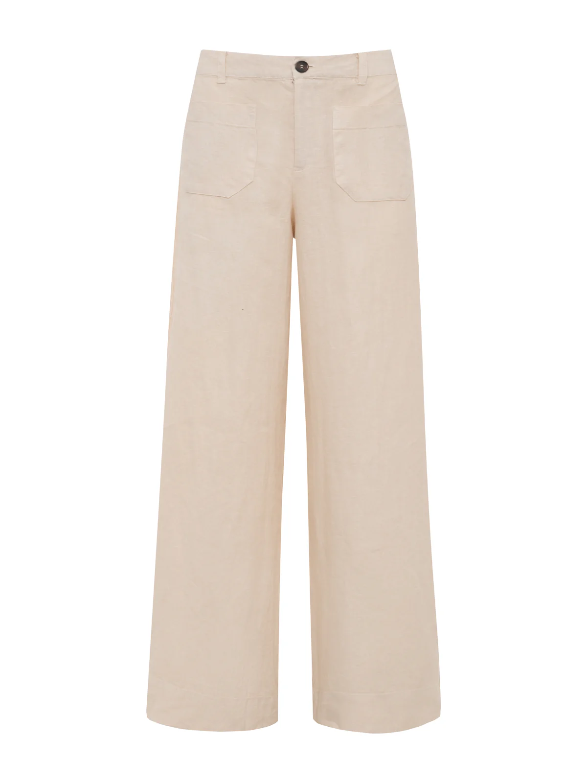 The Linen Marine Wide Leg Pant Summer Sand - Image 6