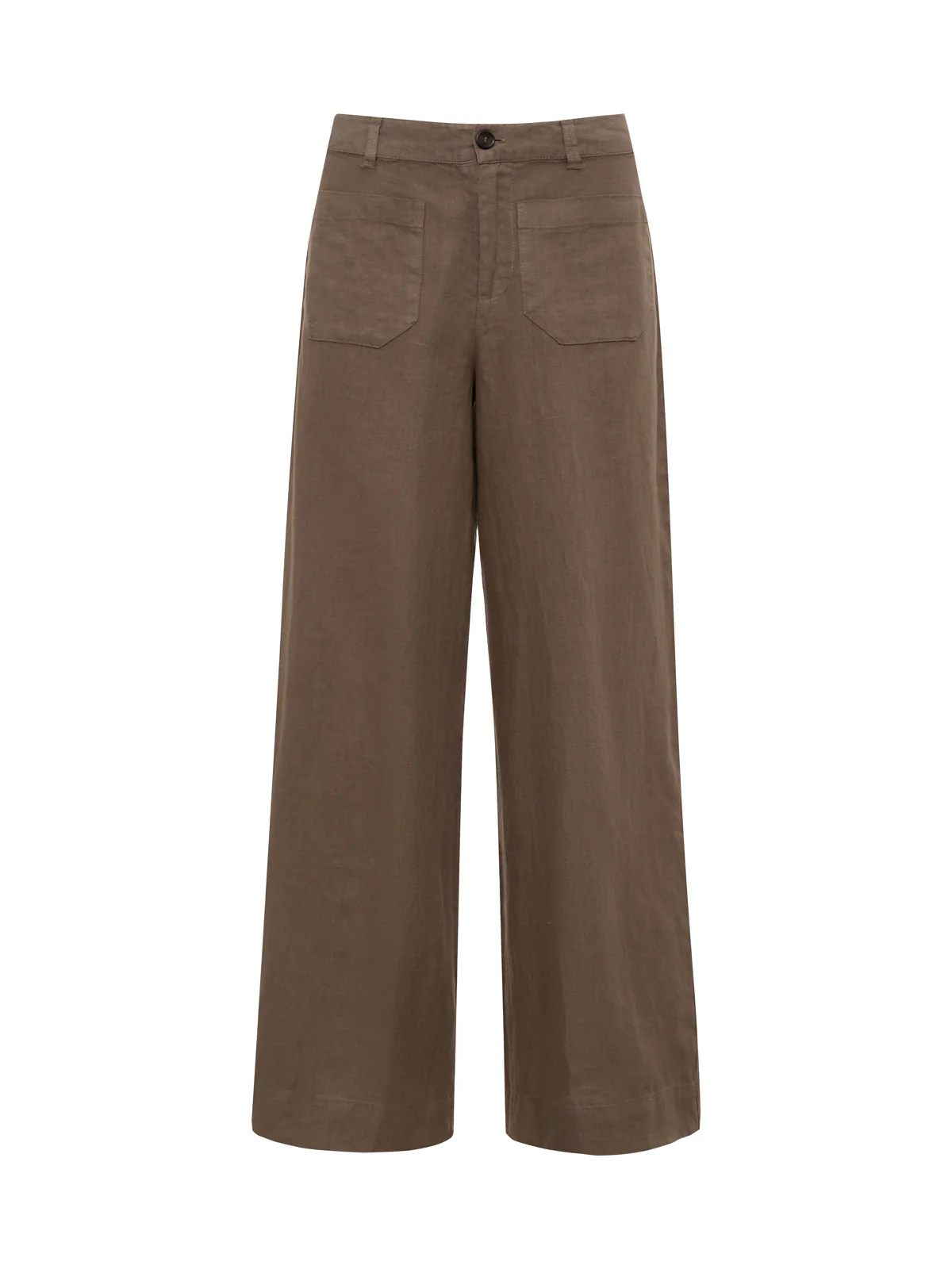 The Linen Marine Wide Leg Pant Timber - Image 6