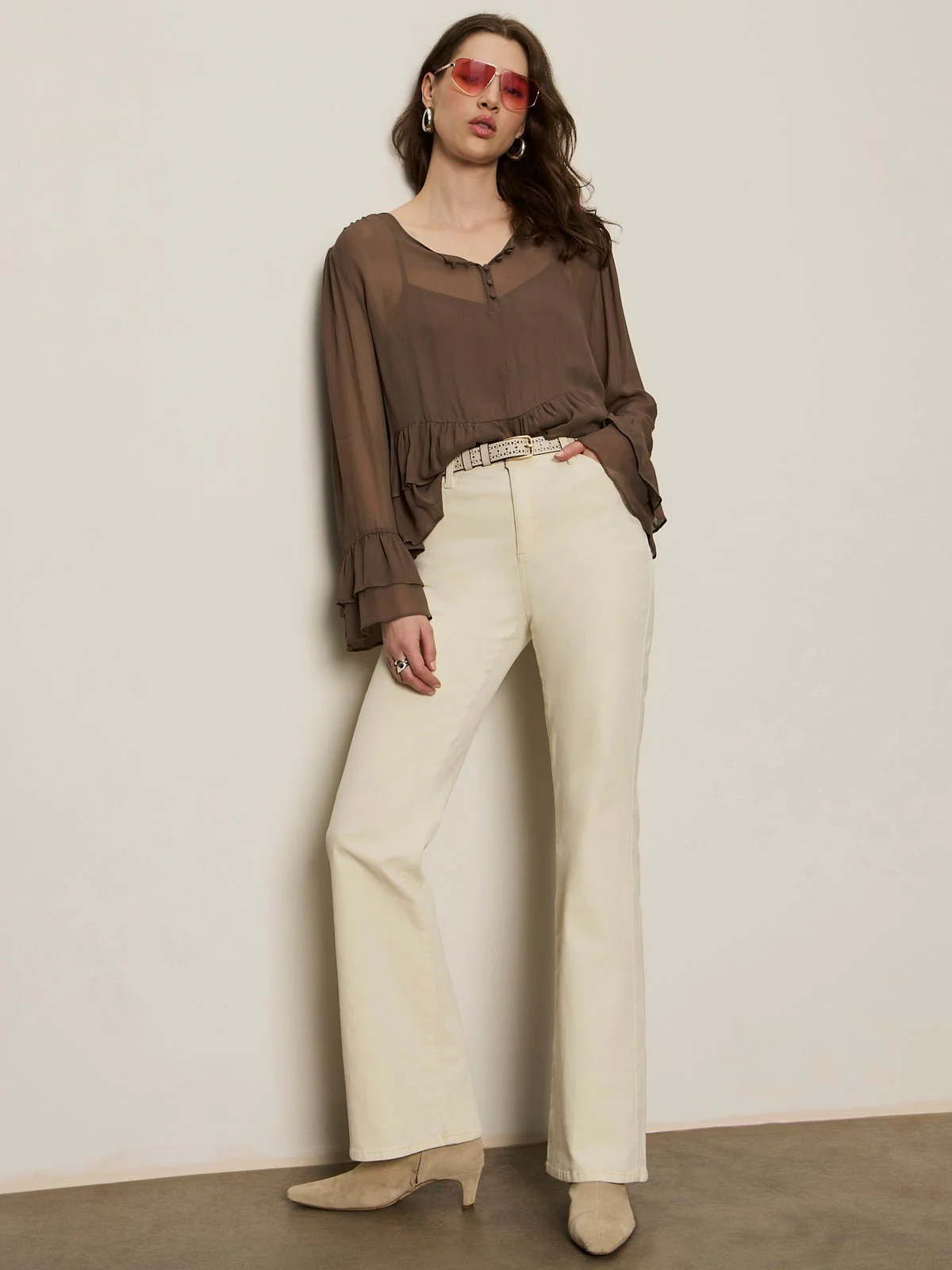 There She Goes Blouse Morel - Image 5