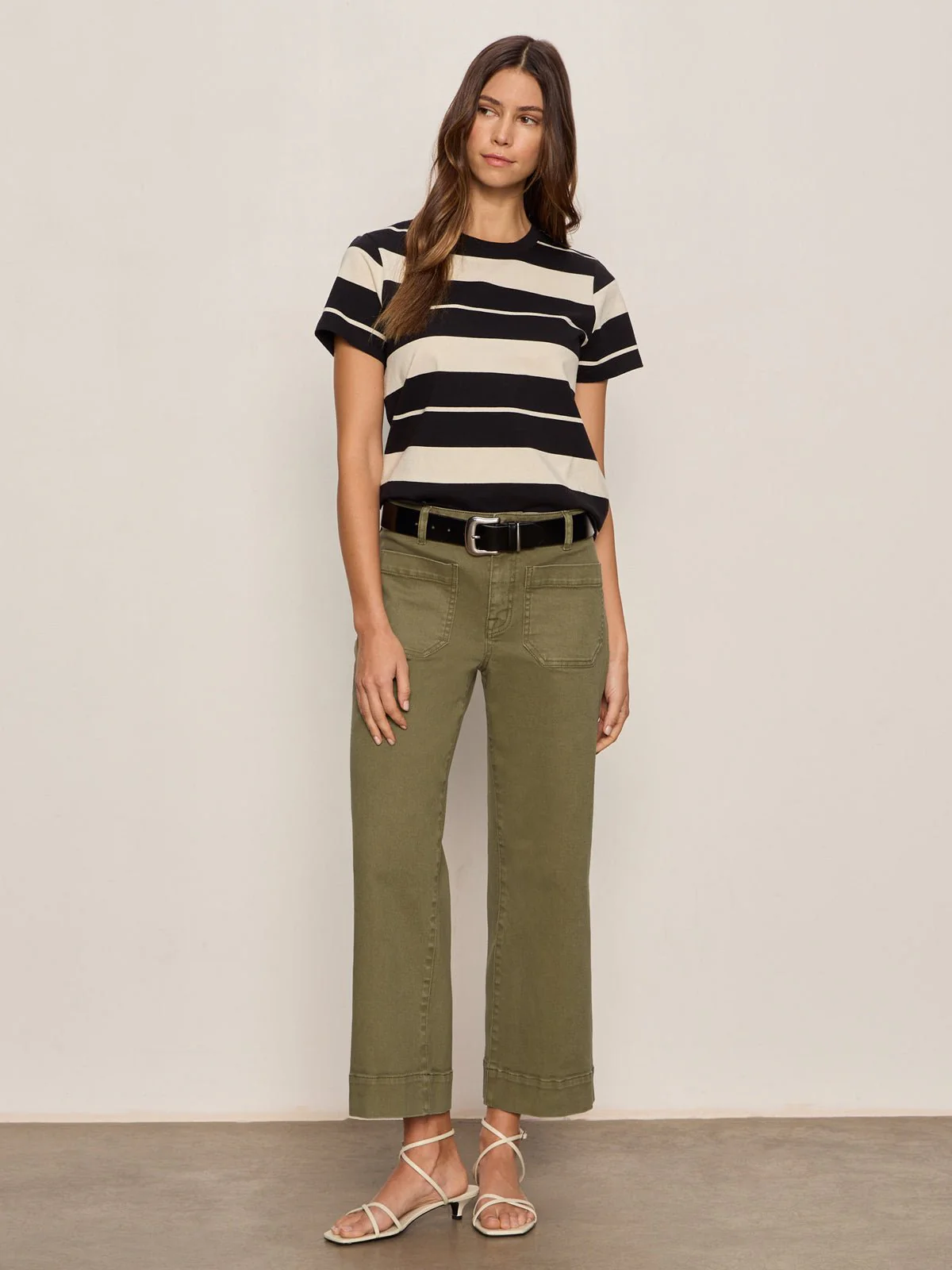 Timeless Tee Vanilla Creme/Black Stripe - Image 4