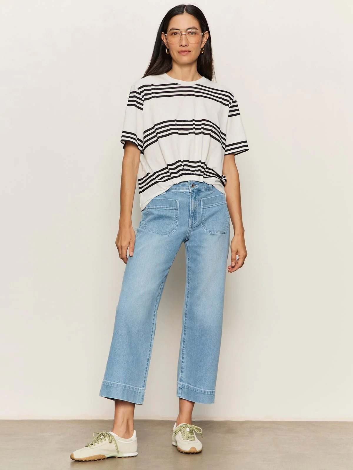 Tuck It Under Tee Chalk / Black Stripe - Image 5
