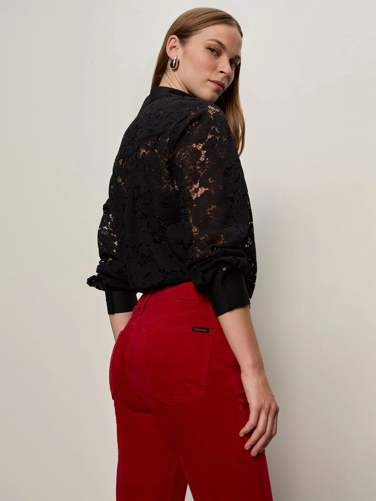 Velveteen Brook Bootcut Pant Cherry Lacquer - Image 6