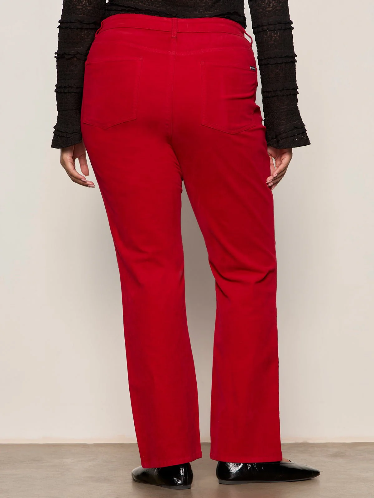 Velveteen Brook Bootcut Pant Cherry Lacquer Extended Sizing - Image 3