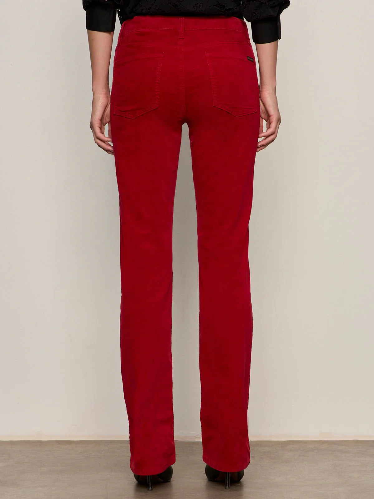 Velveteen Brook Bootcut Pant Cherry Lacquer Petite Sizing - Image 3