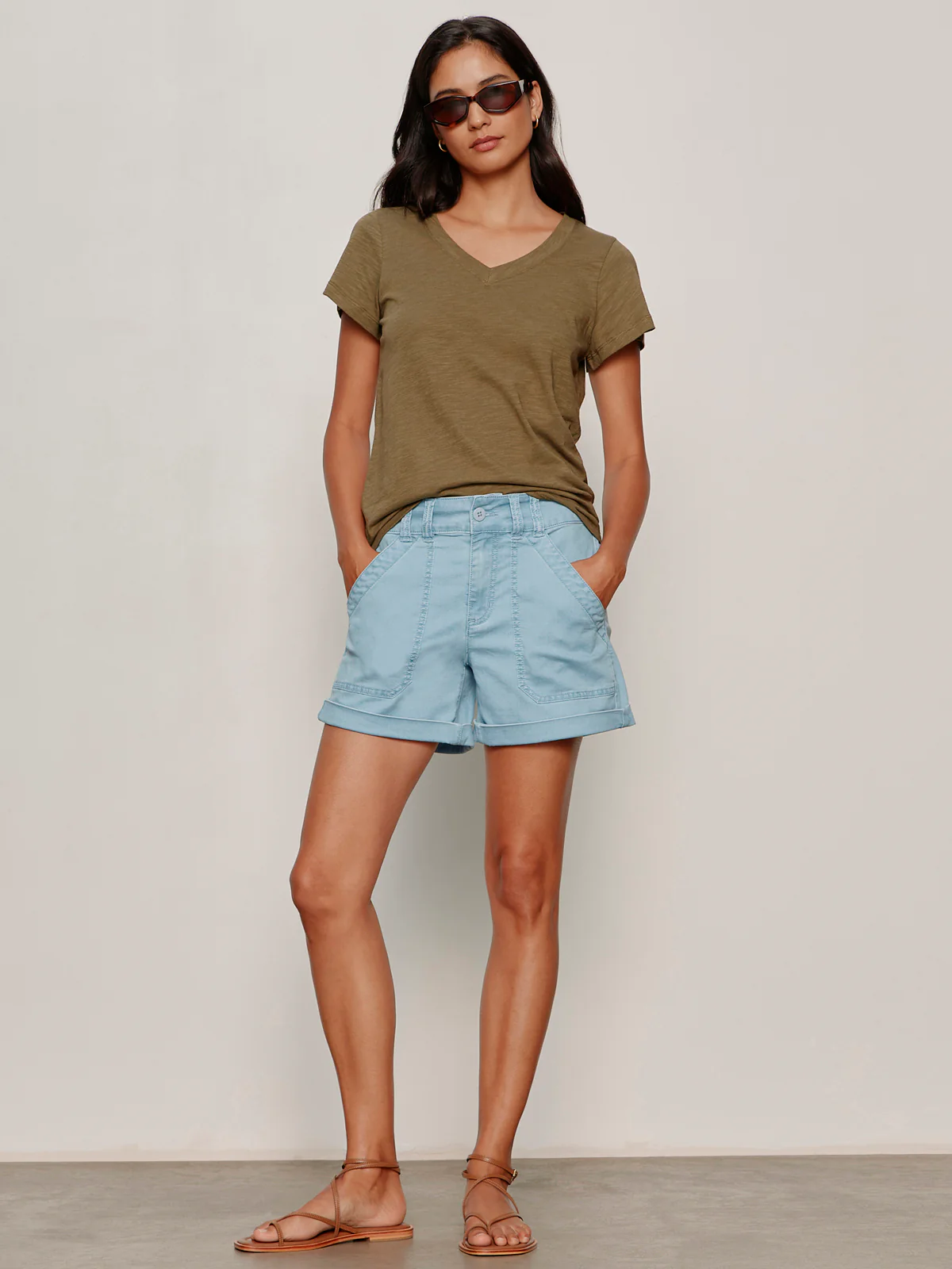 Wander On denim Short Skyline - Image 5